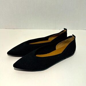 Everlane Women’s 40-Hour Pointed Flat in ReKnit Black Size 10
